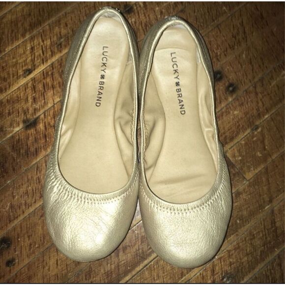Lucky Brand Elysia gold ballet flats - Picture 5 of 5